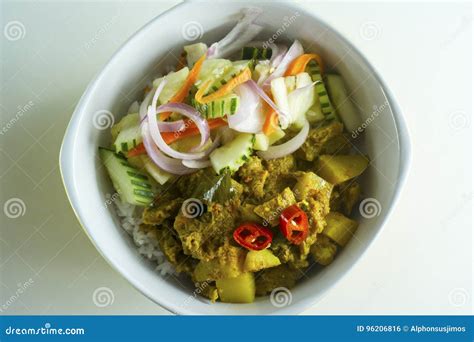 Traditional Malaysian Cuisine Mixed Ricenasi Campur Stock Photo