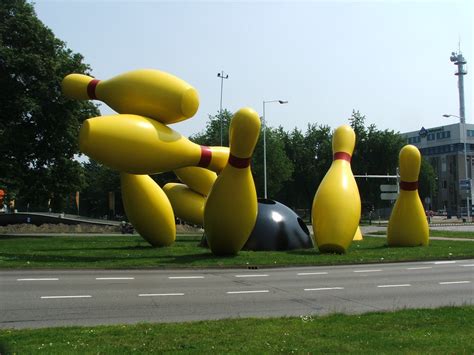 Bowling Pins Crazy Sculpture In Eindhoven Phil Douglas Flickr