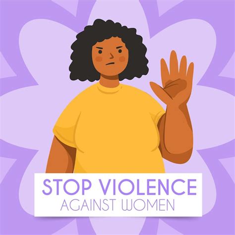 Eliminación De La Violencia Contra La Mujer Ilustración Cocnept