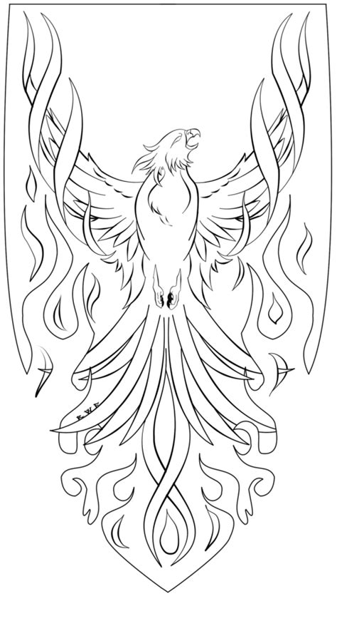 Coloring Pages Phoenix Bird Coloring Pages Phoenix Bird Тиснятина