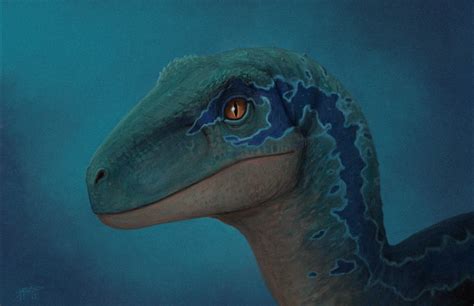 Jurassic World Blue Portrait By Tnilab Ekneb121 On Deviantart