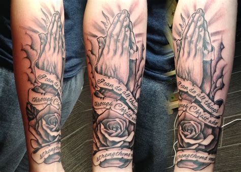 Praying Hands Forearm Tattoo - orientfrau