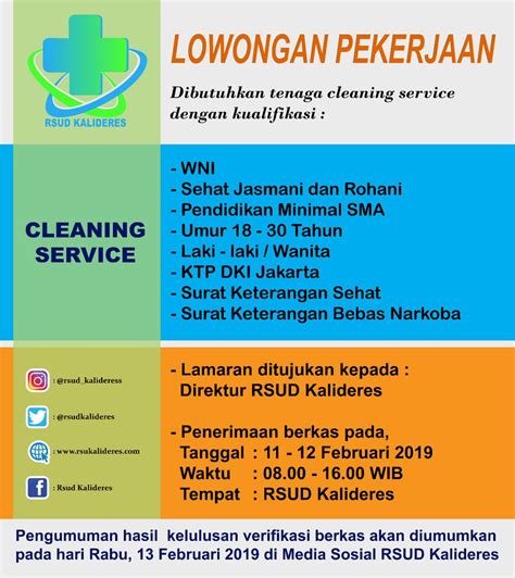 Informasi loker cleaning service lulusan smp 2020. Info Loker Cleaning Service - LokerCumaCuma