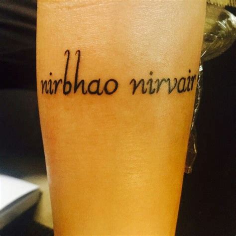 Aggregate 72 About Nirbhau Nirvair Tattoo In English Super Cool In Daotaonec