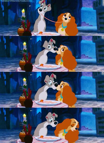 Ever watch lady and the tramp? he drags the tip of his nose along mine, trying to distract me from whatever's in my head. Pin by Kerry Meyer on Kid's Stuff. | Disney kiss, Disney, Disney challenge