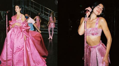 Flicker In Pink Dua Lipa Sparkles In This Pink Gorgeous Outfit See