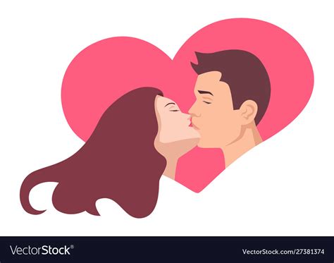Man And Woman Kissing Royalty Free Vector Image