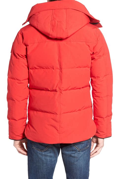 Men’s Canada Goose ‘macmillan’ Slim Fit Hooded Parka Size X Large Red The Fashionisto