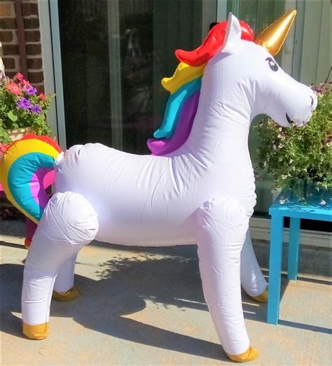 Unicorn Extra Large Inflatable Toy Unicorn Birthday Birthdayparty Felt Hearts Creative Toy