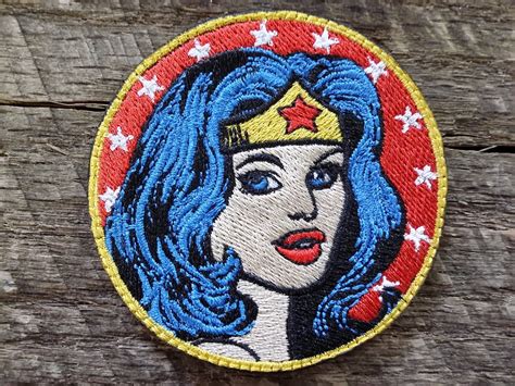 Classic Wonder Woman Embroidered Patches Etsy