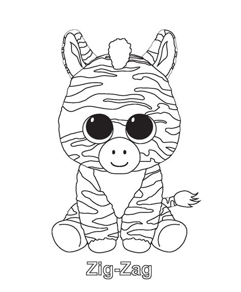 We have a cute bunny for this first free beanie boos coloring page for kids! Zig-Zag | Beanie boo birthdays, Beanie boo party, Beanie boos