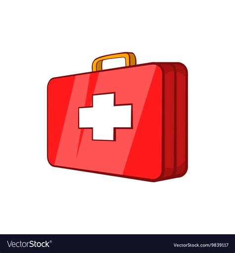 First Aid Kit Icon In Cartoon Style Royalty Free Vector