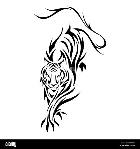 Ilustraci N De Tiger Tattoo Vector Ilustraci N De Vector De Silueta