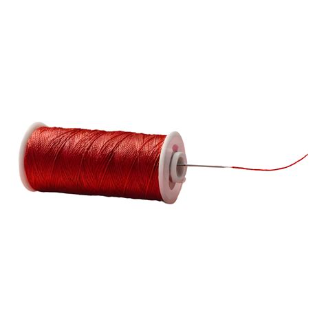 Ai Generated Horizontal Photo Of A Red Thread Needle Against A Spool Of