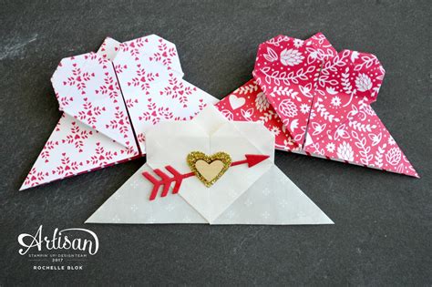The Stamping Blok Sending Love Origami Heart Bookmarks