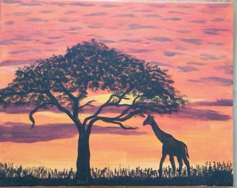 City Of St Albert Sunset Art African Sunset Painting