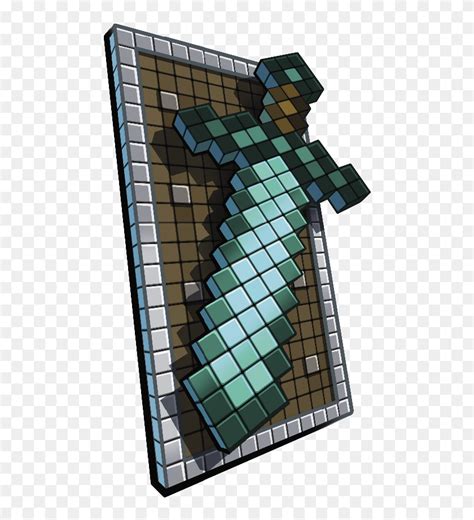 Minecraft Shield With Two Swords Hd Png Download 623x10076814048