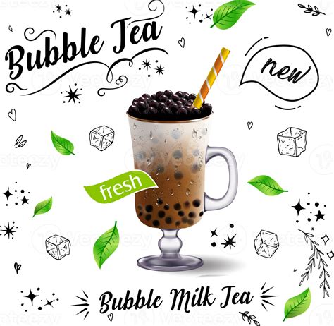 Bubble Milk Tea Pearl Milk Tea Png 15724027 Png