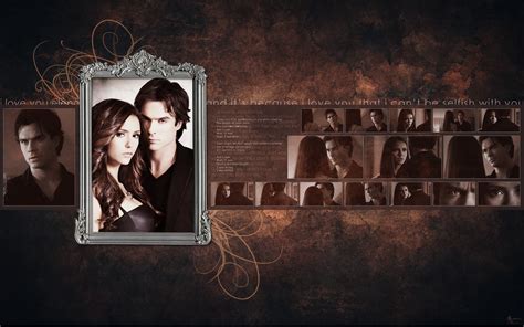 Damon And Elena The Vampire Diaries Tv Show Wallpaper 17123319 Fanpop