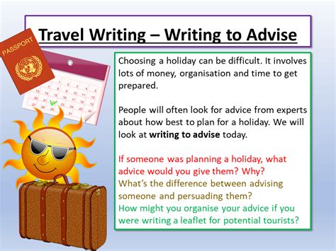 Travel Writing Leaflet Teaching Resources