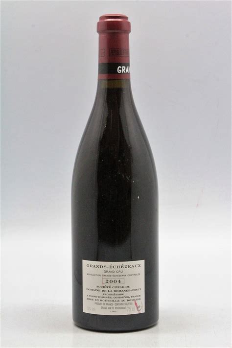 1990 drc romanee conti st vivant bottle (empty) excellent no cork. Romanée Conti Grands Echezeaux 2004 - VINS & MILLESIMES