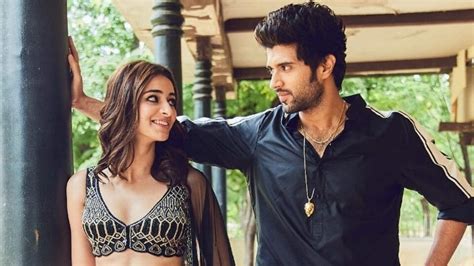 Vijay Deverakonda Ananya Panday Twin In Black Traditional Looks Spread Romantic Vibes For Liger