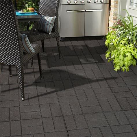 Envirotile 24 In X 24 In Xl Brick Black Paver Mt5001194 The Home