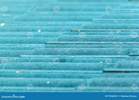 Green Concrete Roof Tile Stock Image Image Of Detail 97266267