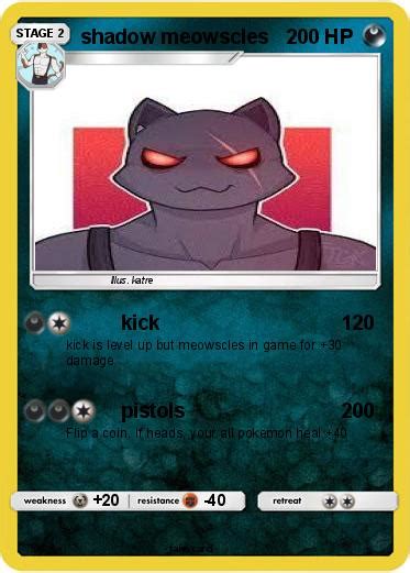 Pokémon Shadow Meowscles Kick My Pokemon Card