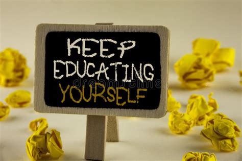 Text Sign Showing Keep Education Yourself Conceptual Photo Never Stop