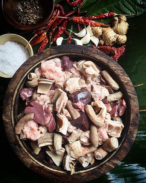 Recipe Traditional Naga Delicacy Pork Innards By Lilia Jimomi