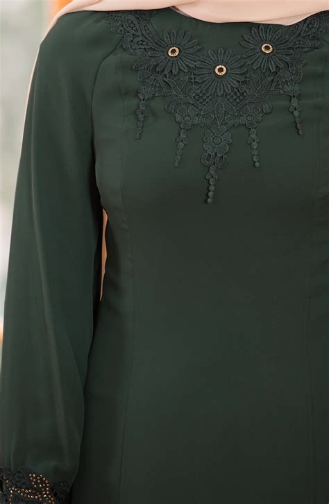 Green Hijab Evening Dress 52669 03 Sefamerve