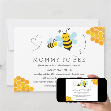 Mommy To Bee Baby Shower Invitation Zazzle