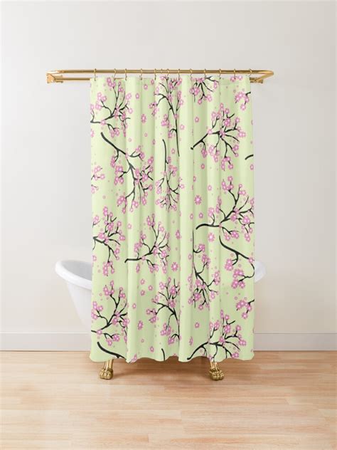 Sakura Flower Cherry Blossom Tree Branch Petals Design Pattern Shower