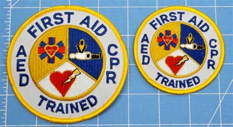 First Aid Cpr Aed Trained Patch 4 Inch Patch
