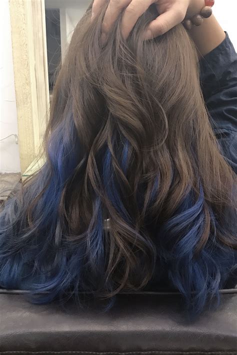 Pin By Lucy Adams On Color Blue Hair Highlights Hair Color Underneath Hair Streaks