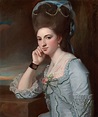 George Romney (1734 – 1802), Portrait of a Young Woman in Powder Blue ...