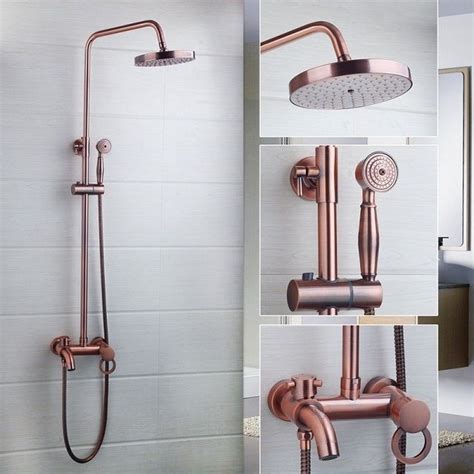 New Luxury Antique Copper Bathroom Shower Set Faucet Mixer Tap