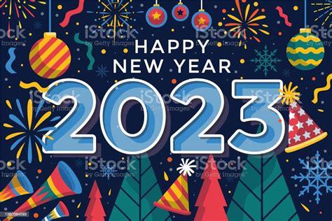 Happy New Year 2023 Stock Illustration Download Image Now 2023 New