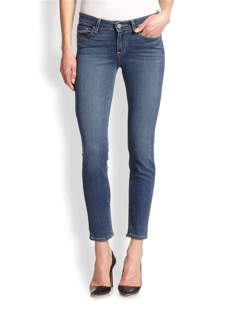 Paige Transcend Verdugo Skinny Ankle Jeans In Blue Lyst