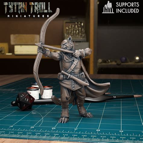 3d File Dnd Heroes Tabaxi Rangers Pre Supported ・3d Printing Design