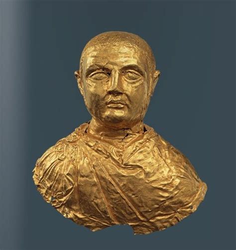 Emperor Licinius Bust Hammered In Gold Leaf Ca 3rd 4th Century Roman