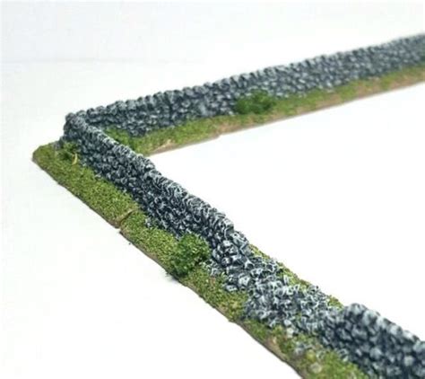 6mm 10mm Wargame Terrain 20 Piece Drystone Wall Sections Set