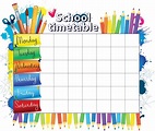 Elementary Class Schedule Template For Your Needs