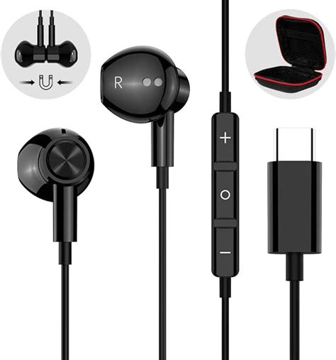 Usb C Headphones For Galaxy S20 Fe Hifi Stereo Magnetic Wired Earbuds
