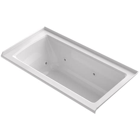 Find great tubs with factory direct sale prices we carry quality bathtubs with thick acrylic and strong warranties. KOHLER Archer White Acrylic Rectangular Alcove Whirlpool ...