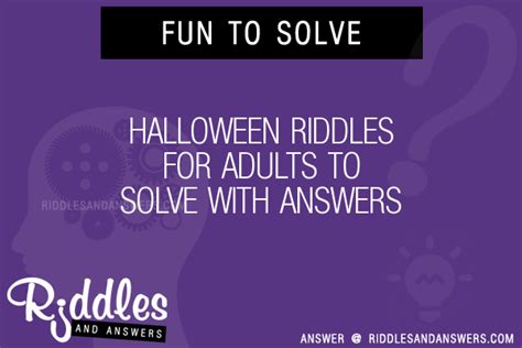 30 Halloween For Adults Riddles With Answers To Solve Puzzles