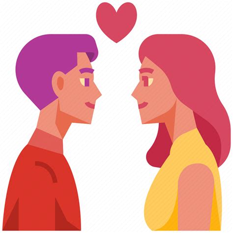 Couple Man Woman Love Valentine Romance Heart Icon Download On