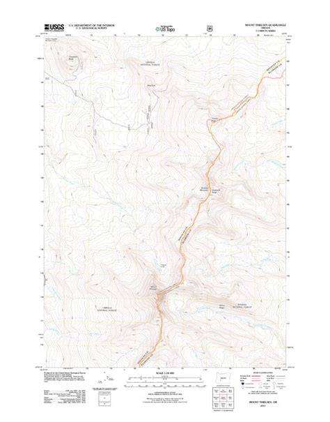 Mount Thielsen Or 2011 24000 Scale Map By United States Geological