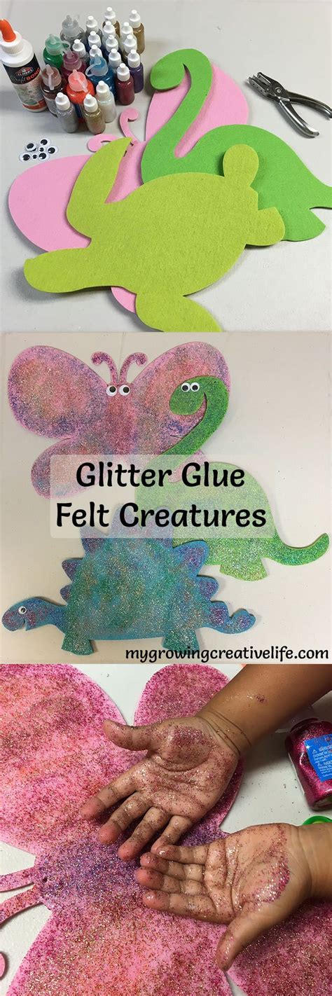 Fun And Easy Glitter Glue And Felt Craft For Kids My Growing Creative